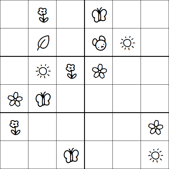 Kids Sudoku 6x6 - Medio