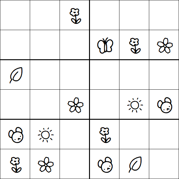 Kids Sudoku 6x6 - Medio