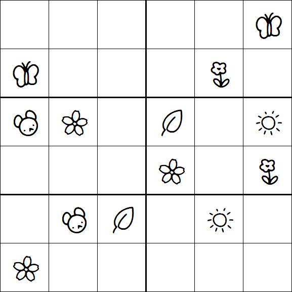 Kids Sudoku 6x6 - Medio