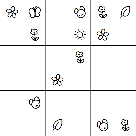 Kids Sudoku 6x6 - Medio