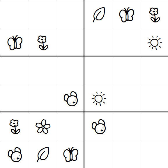 Kids Sudoku 6x6 - Medio