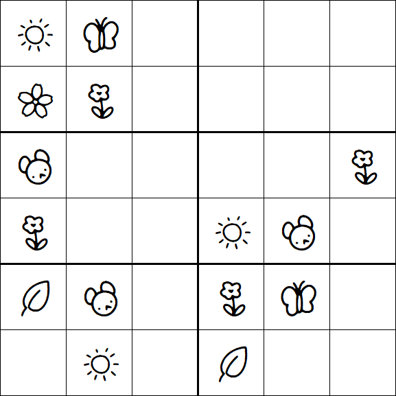 Kids Sudoku 6x6 - Medio