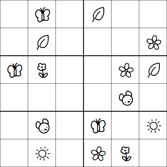 Kids Sudoku 6x6 - Medio
