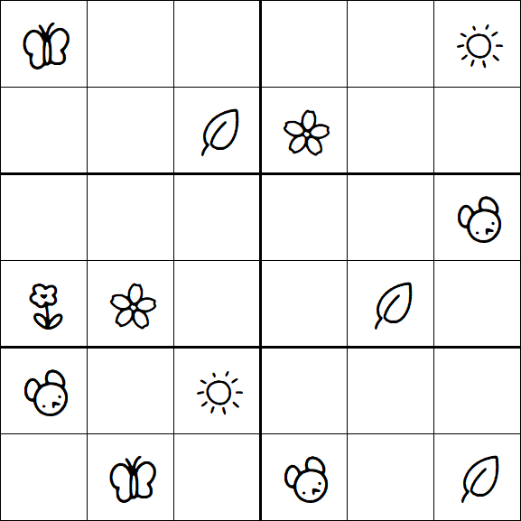 Kids Sudoku 6x6 - Medio