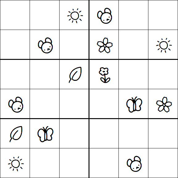 Kids Sudoku 6x6 - Medio