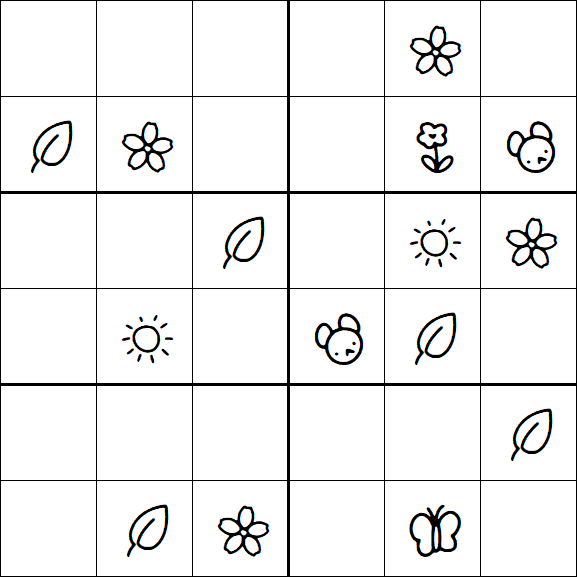Kids Sudoku 6x6 - Medium