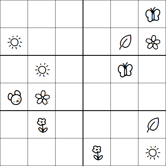 Kids Sudoku 6x6 - Medium