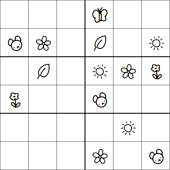Kids Sudoku 6x6 - Medio