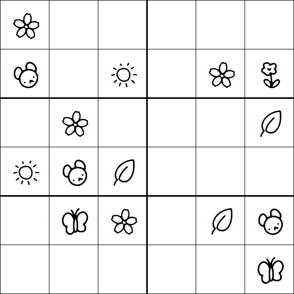 Kids Sudoku 6x6 - Medium