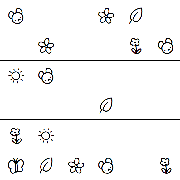 Kids Sudoku 6x6 - Medio
