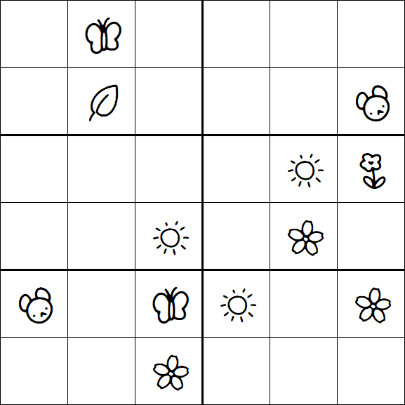 Kids Sudoku 6x6 - Medio