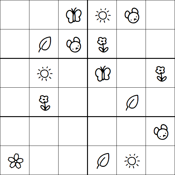 Kids Sudoku 6x6 - Medio