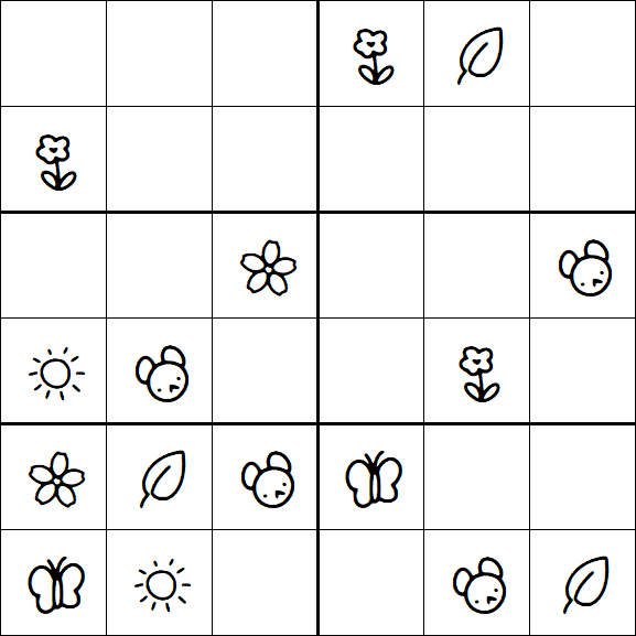 Kids Sudoku 6x6 - Medium
