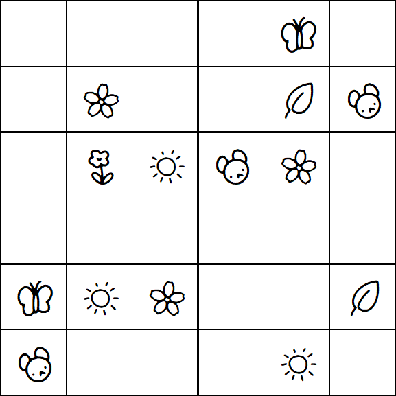 Kids Sudoku 6x6 - Medium