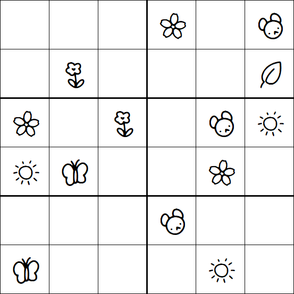 Kids Sudoku 6x6 - Medium