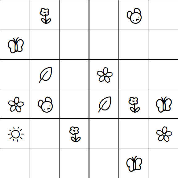 Kids Sudoku 6x6 - Medium
