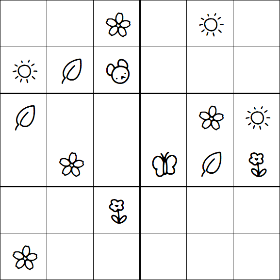 Kids Sudoku 6x6 - Medio