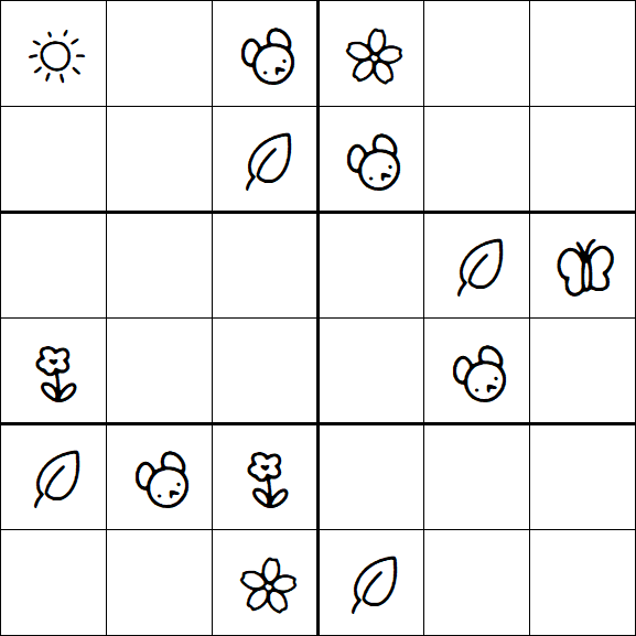 Kids Sudoku 6x6 - Moyen