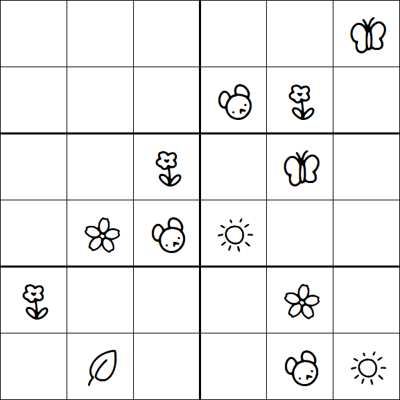 Kids Sudoku 6x6 - Moyen