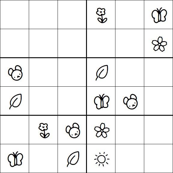 Kids Sudoku 6x6 - Moyen