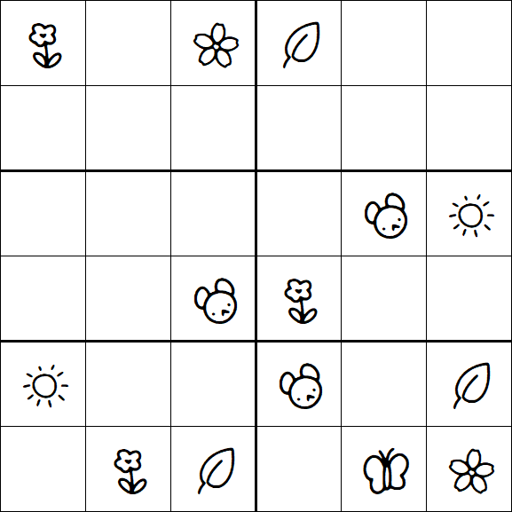 Kids Sudoku 6x6 - Medium