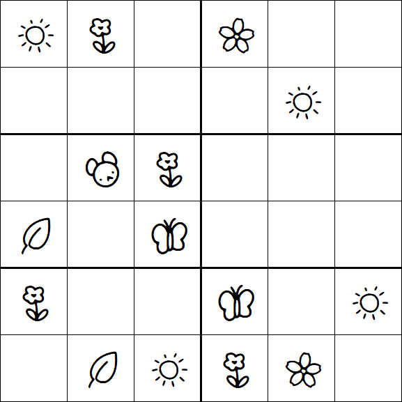 Kids Sudoku 6x6 - Medium