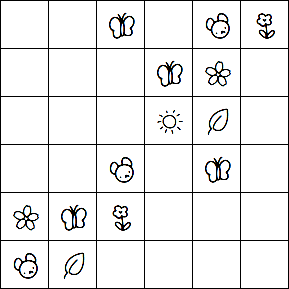 Kids Sudoku 6x6 - Medium