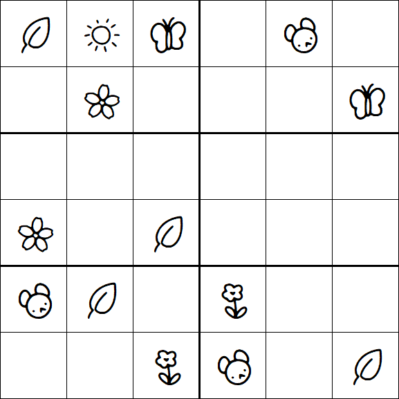 Kids Sudoku 6x6 - Medium