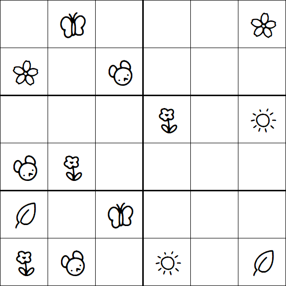 Kids Sudoku 6x6 - Medium