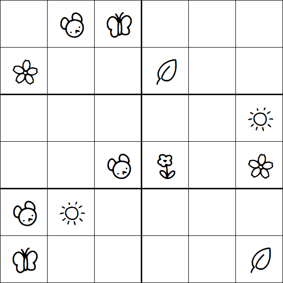 Kids Sudoku 6x6 - Medio