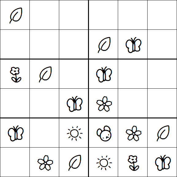 Kids Sudoku 6x6 - Medio