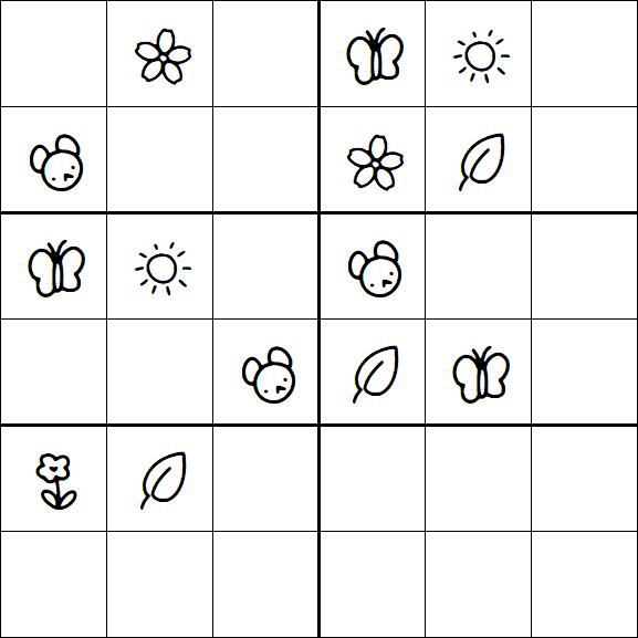 Kids Sudoku 6x6 - Medio