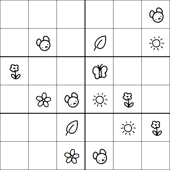 Kids Sudoku 6x6 - Medio