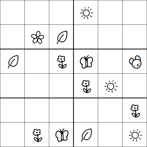 Kids Sudoku 6x6 - Medio