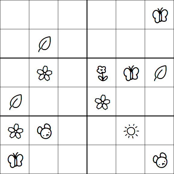 Kids Sudoku 6x6 - Medio