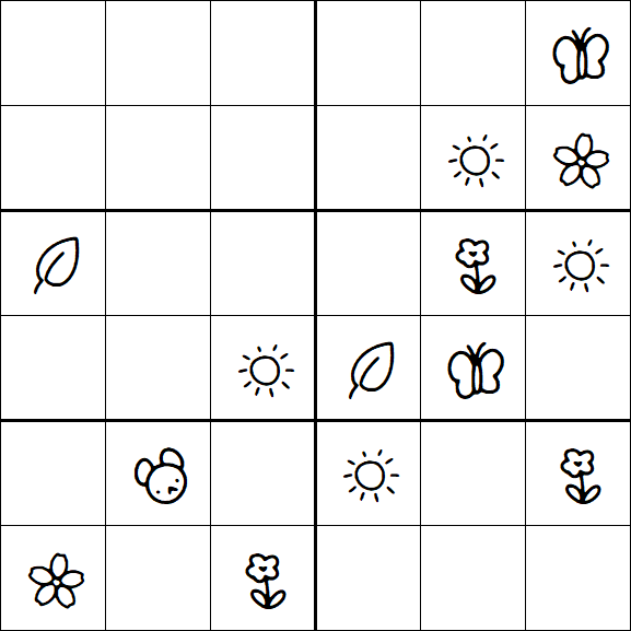 Kids Sudoku 6x6 - Medio