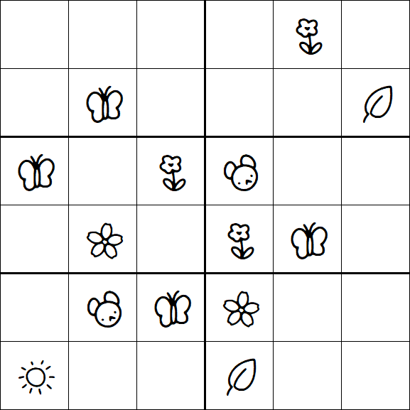 Kids Sudoku 6x6 - Medio