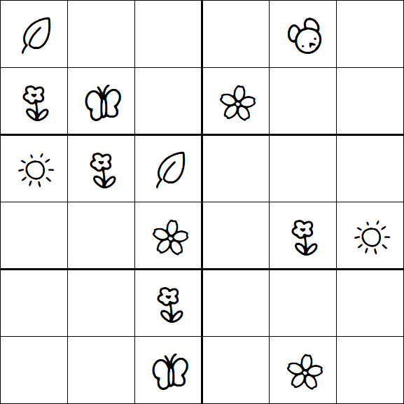 Kids Sudoku 6x6 - Medio