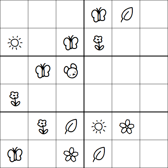 Kids Sudoku 6x6 - Medio