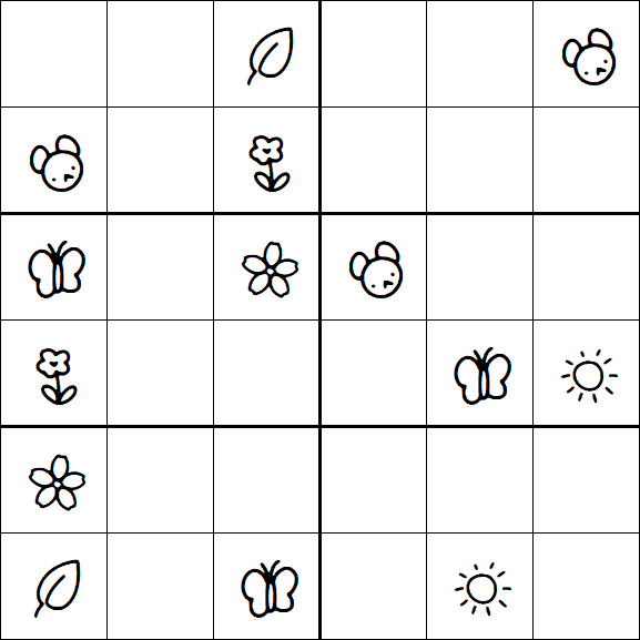 Kids Sudoku 6x6 - Medio