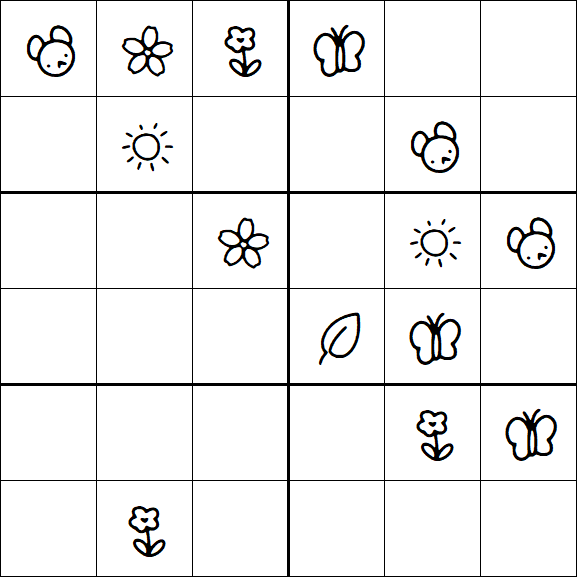 Kids Sudoku 6x6 - Medio