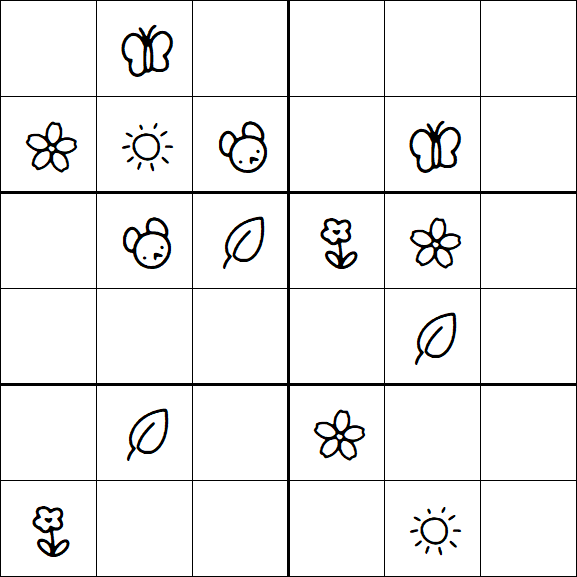 Kids Sudoku 6x6 - Medio