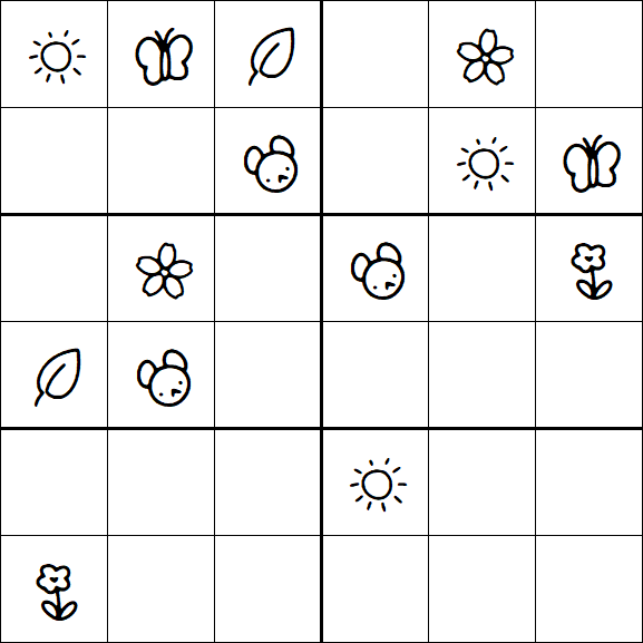 Kids Sudoku 6x6 - Medio