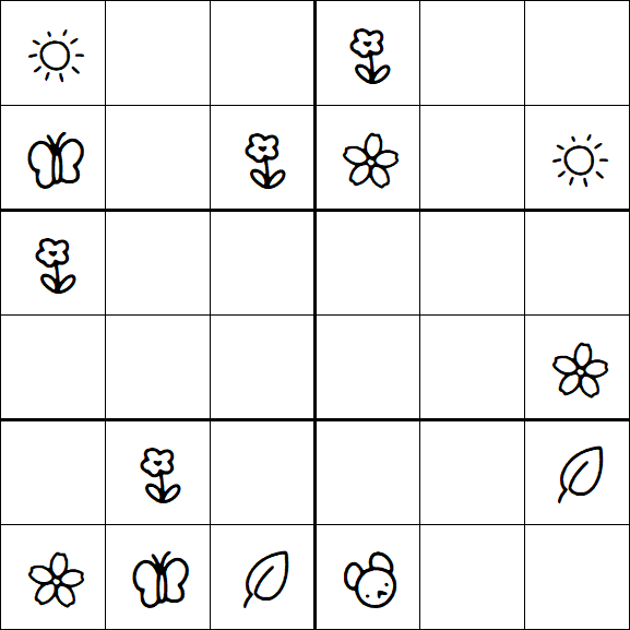 Kids Sudoku 6x6 - Medio