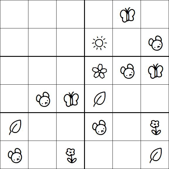 Kids Sudoku 6x6 - Medio