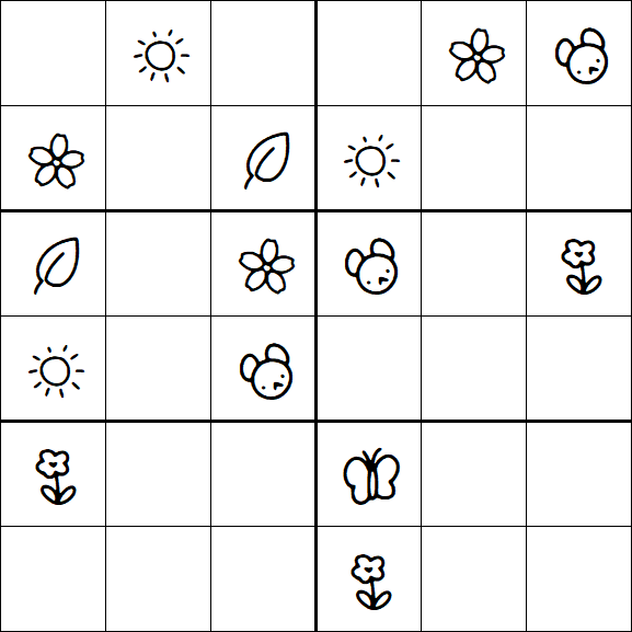 Kids Sudoku 6x6 - Medium