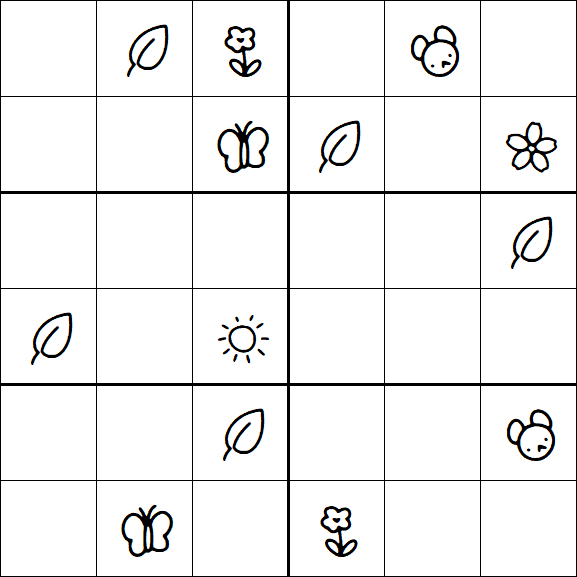Kids Sudoku 6x6 - Medium