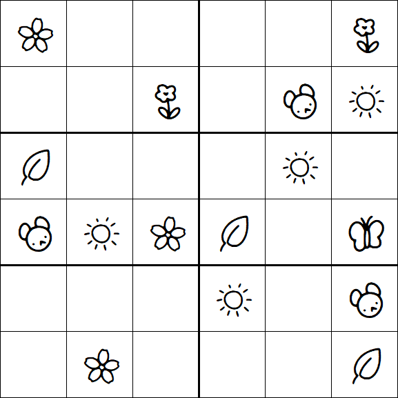 Kids Sudoku 6x6 - Medium