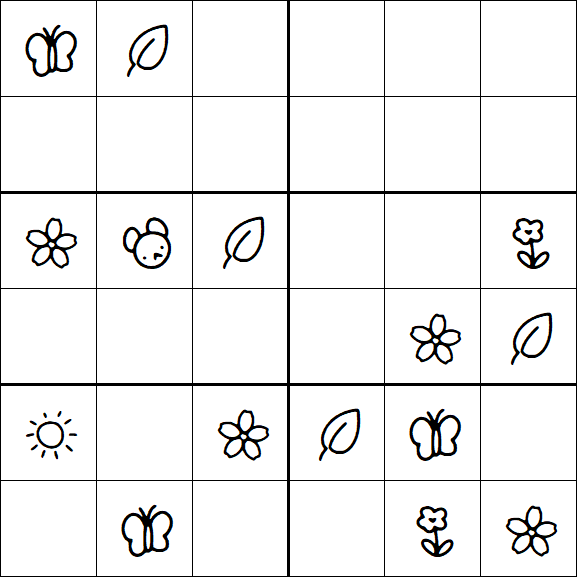 Kids Sudoku 6x6 - Medium