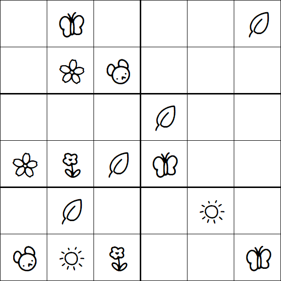 Kids Sudoku 6x6 - Medium